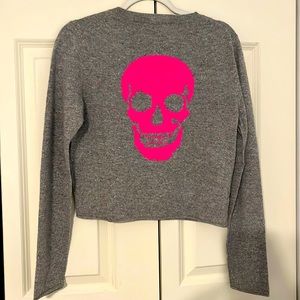 Skull Cashmere Crop Sweater M